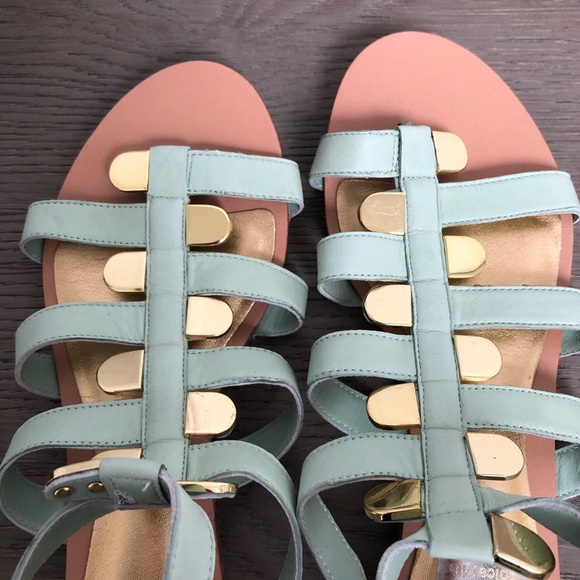 Dolce Vita Cyprus Mint Green/Gold Sandal - Picture 2 of 4